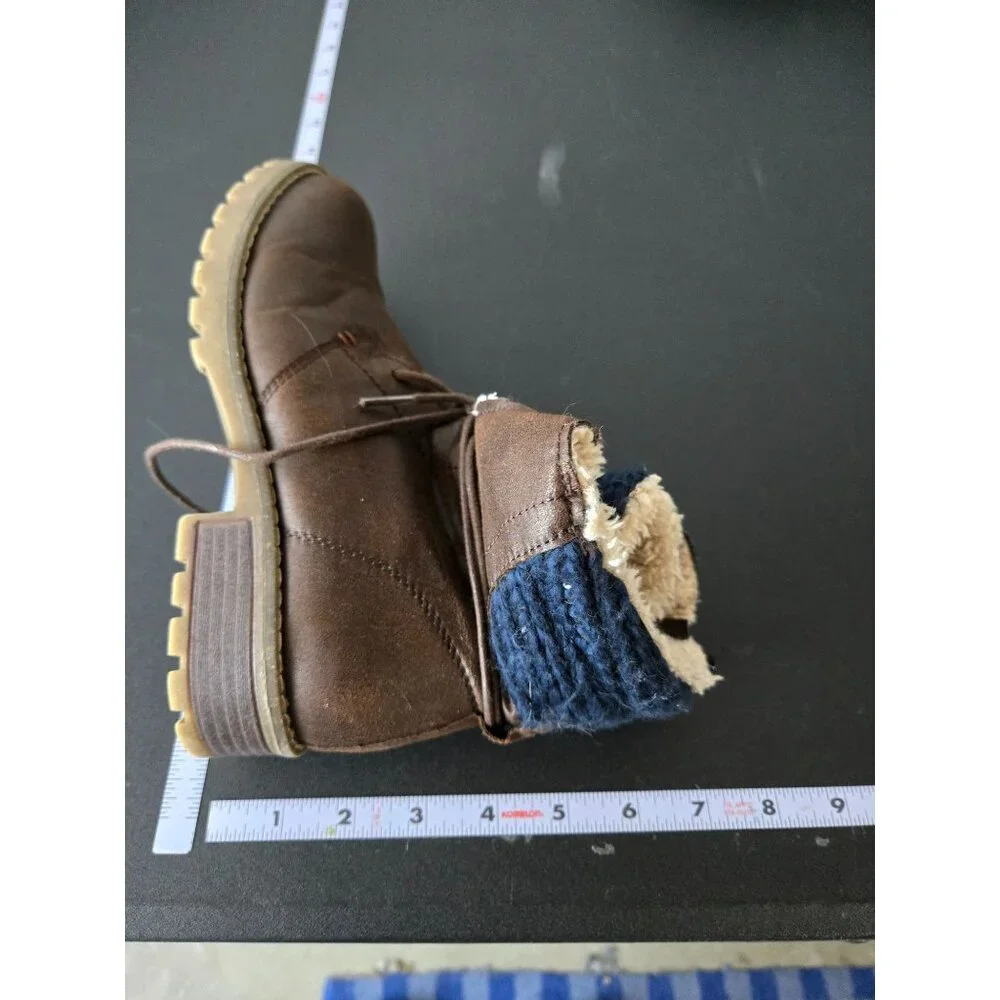 Muk Luks Womens‎ Water Resistant Faux Leather Ankle Booties Size 7 Fall Winter